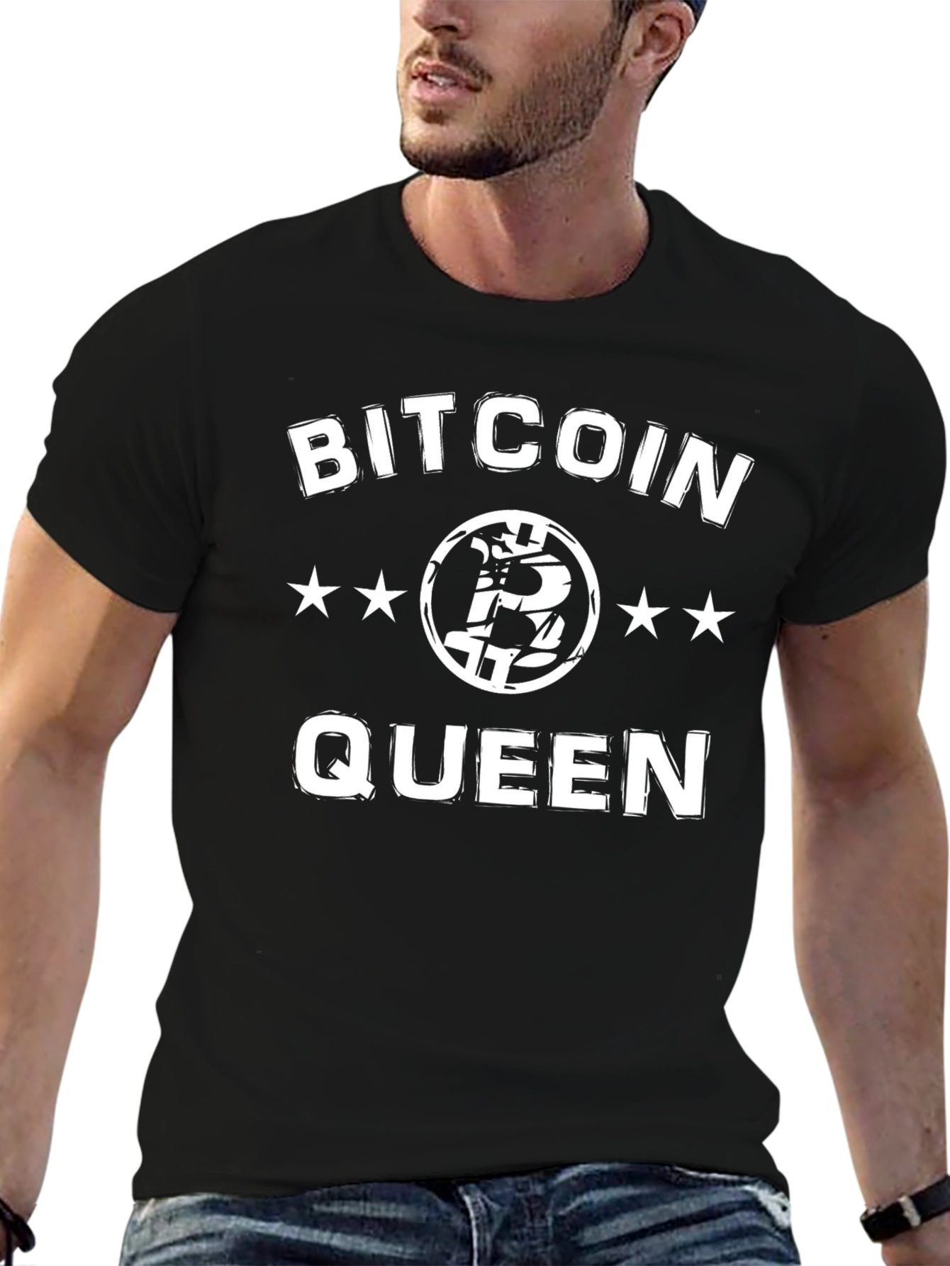 Bitcoin Queen Graphic T-Shirt - Crypto Fan Apparel