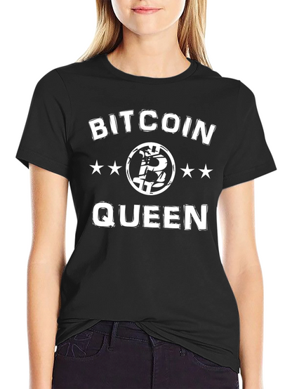 Bitcoin Queen Graphic T-Shirt - Crypto Fan Apparel