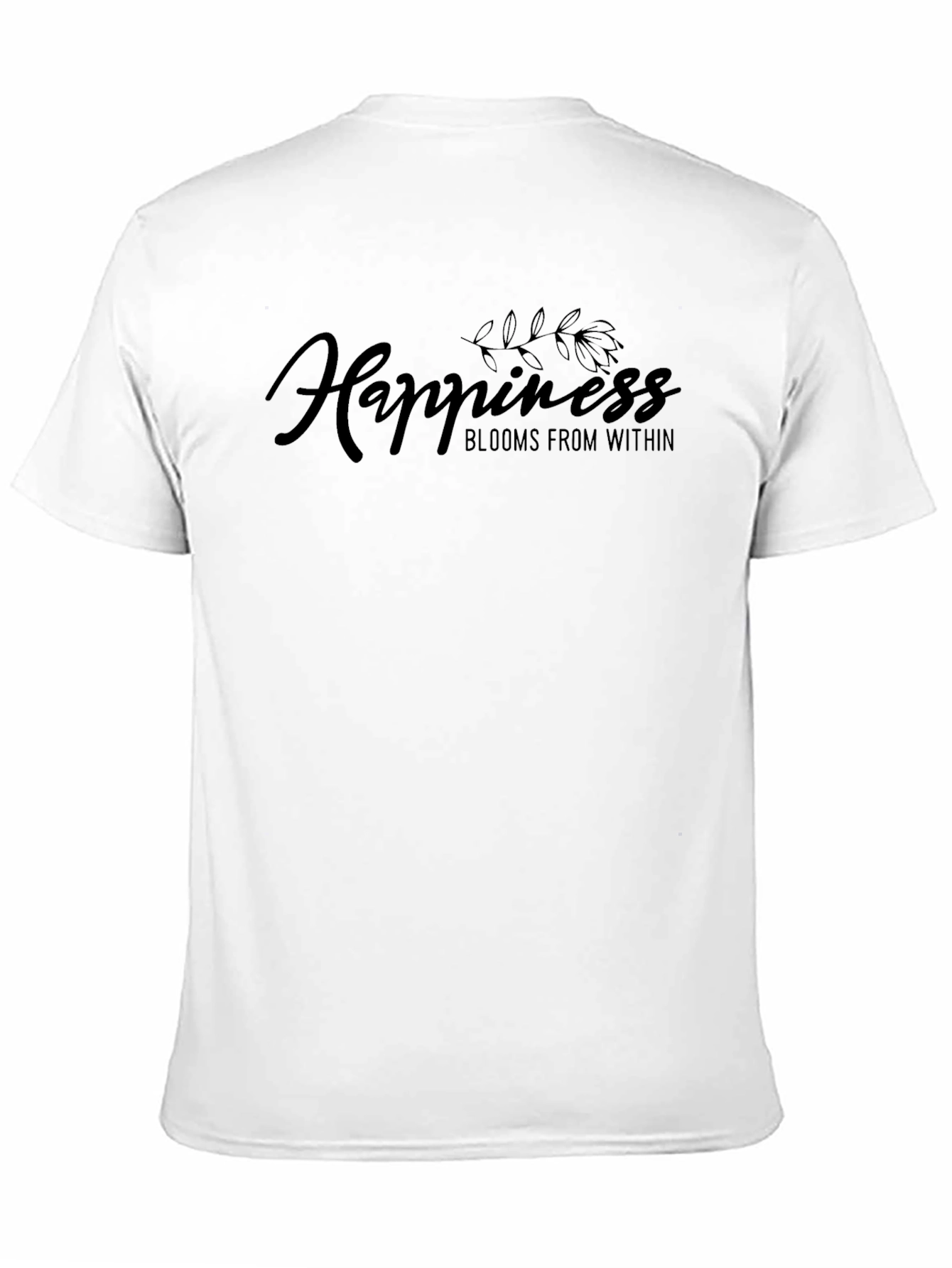 Happiness Blooms Within Black T-Shirt