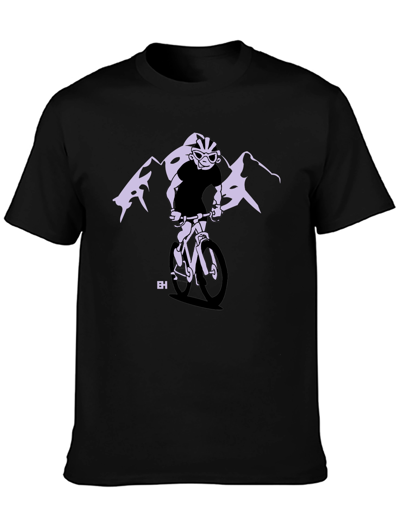 Mountain Biker Graphic Tee - Black