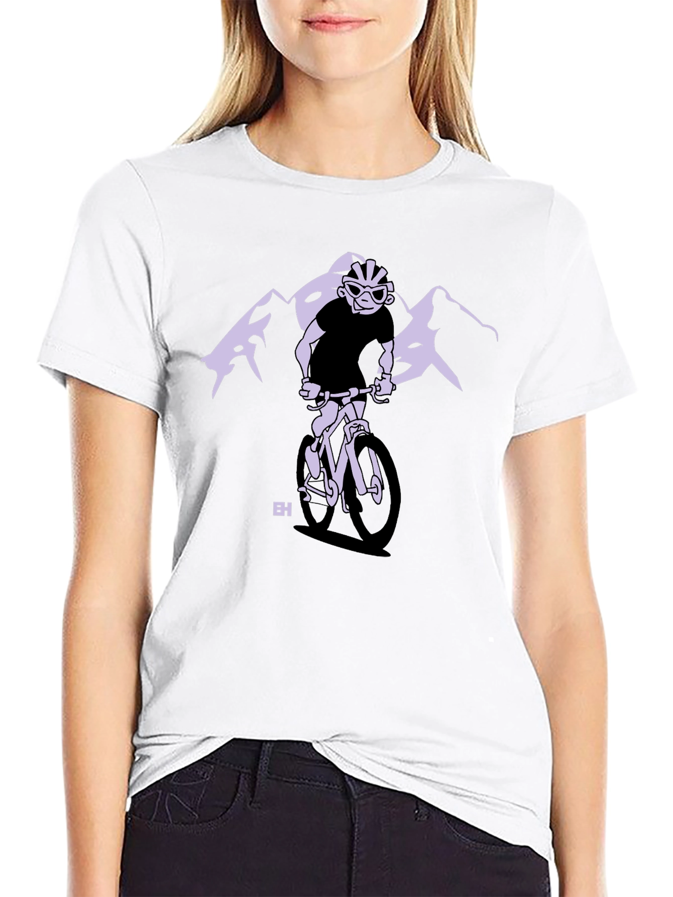 Mountain Biker Graphic Tee - Black
