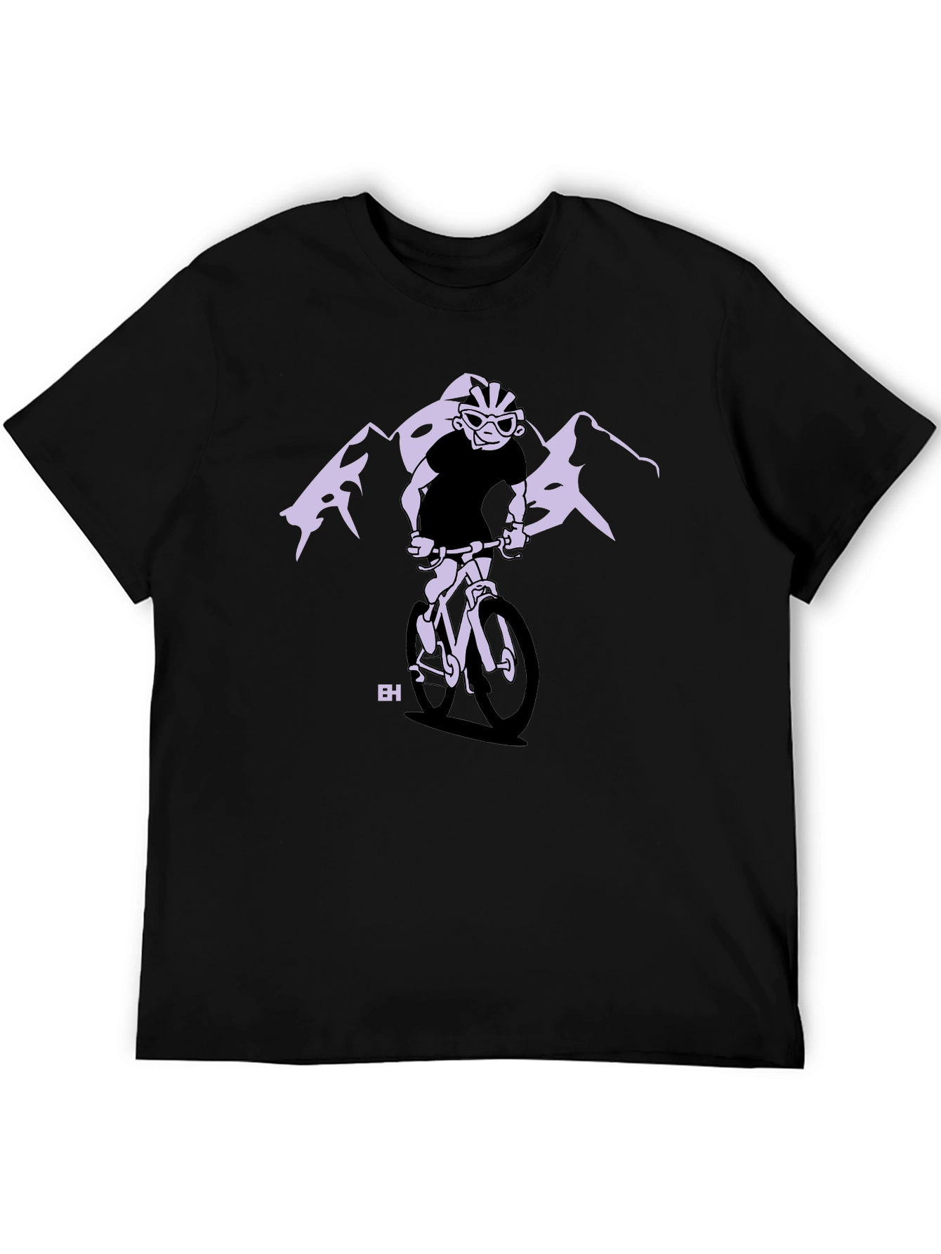 Mountain Biker Graphic Tee - Black