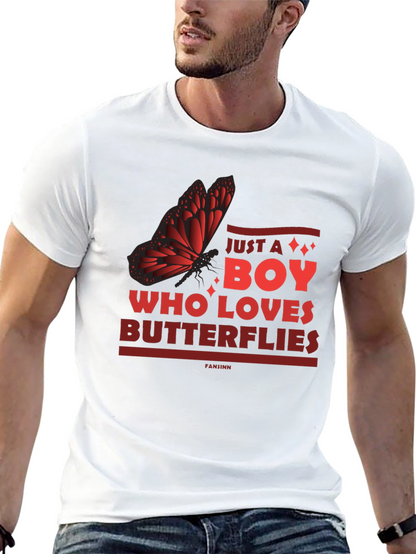 Butterfly Lover Mens Graphic Tee - Just a Boy