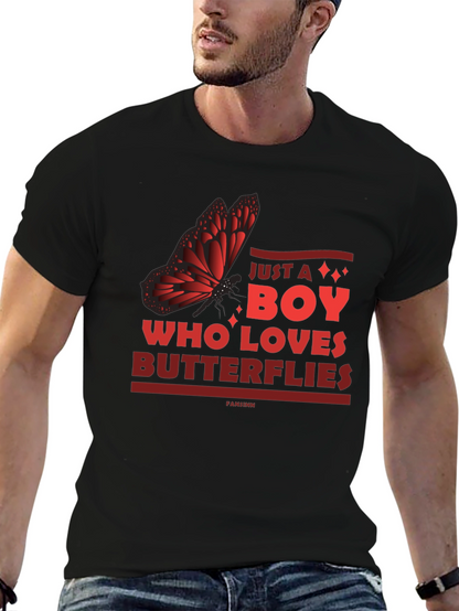 Butterfly Lover Mens Graphic Tee - Just a Boy