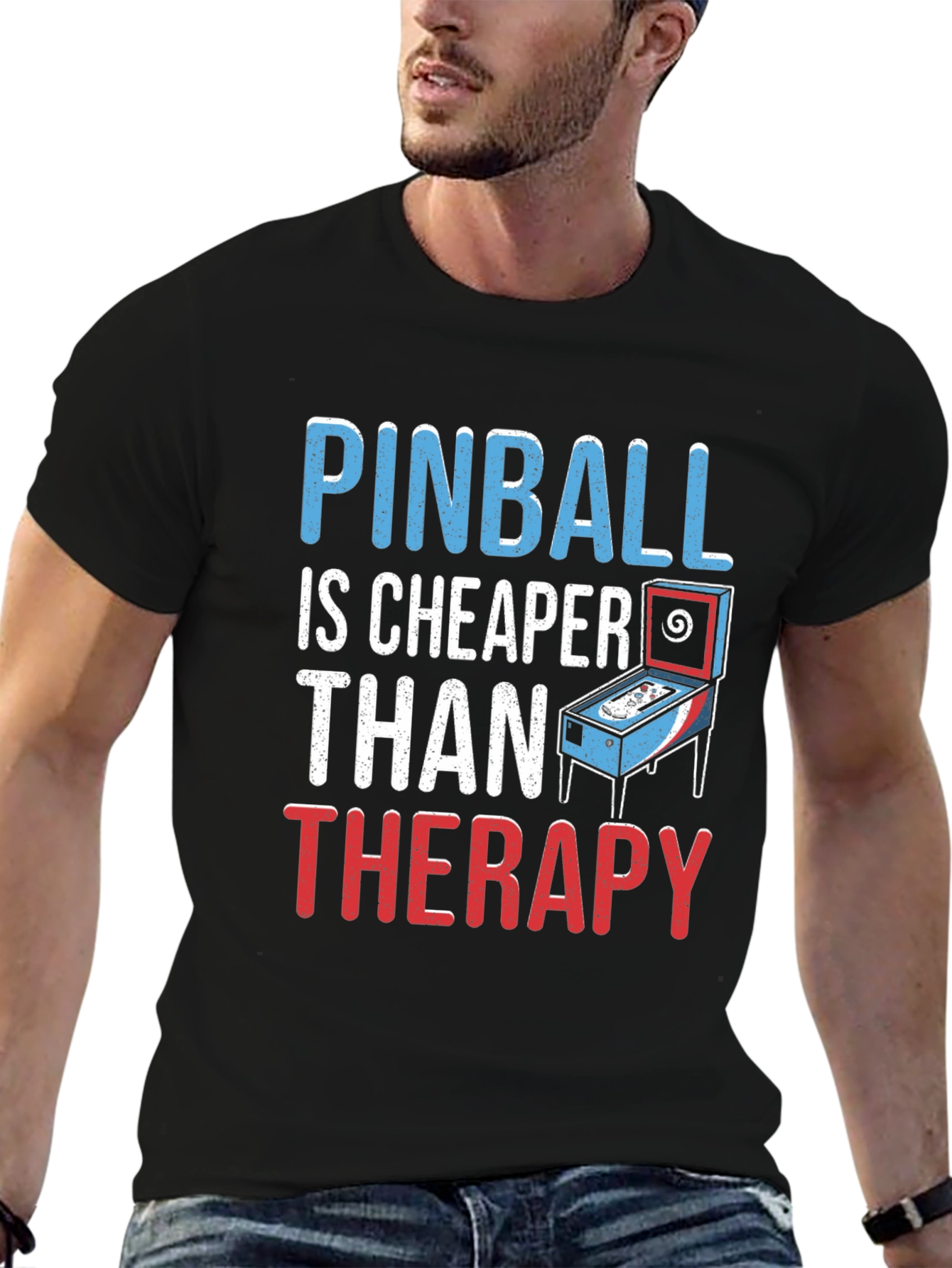 Pinball Cheaper Than Therapy Graphic Tee