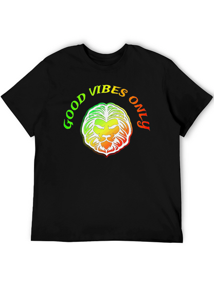 Good Vibes Only Lion Graphic T-Shirt