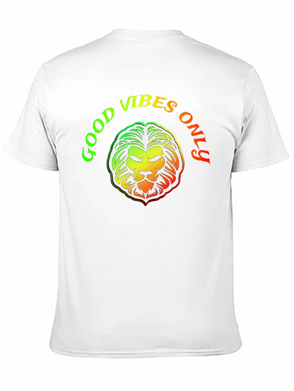 Good Vibes Only Lion Graphic T-Shirt