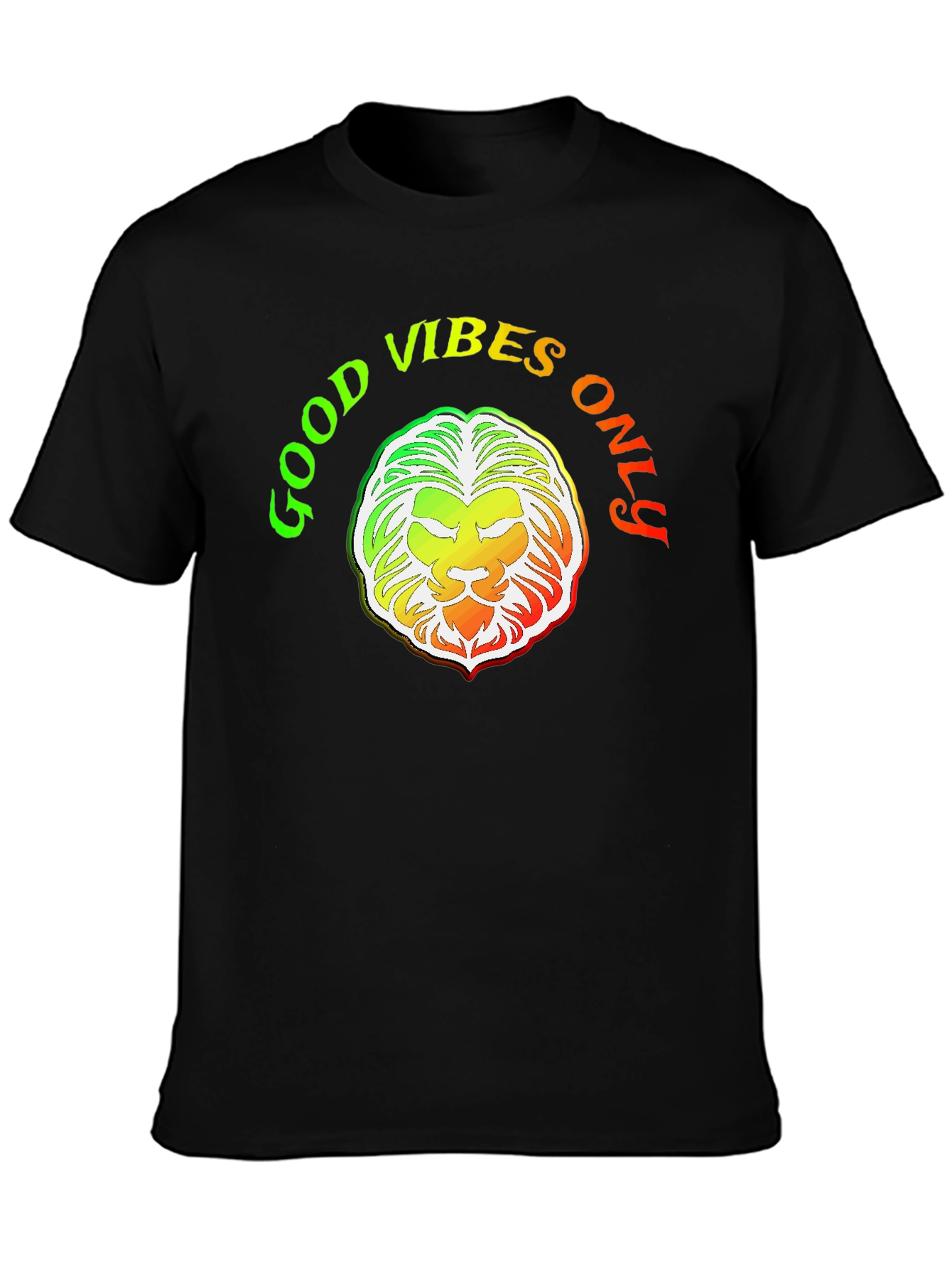 Good Vibes Only Lion Graphic T-Shirt
