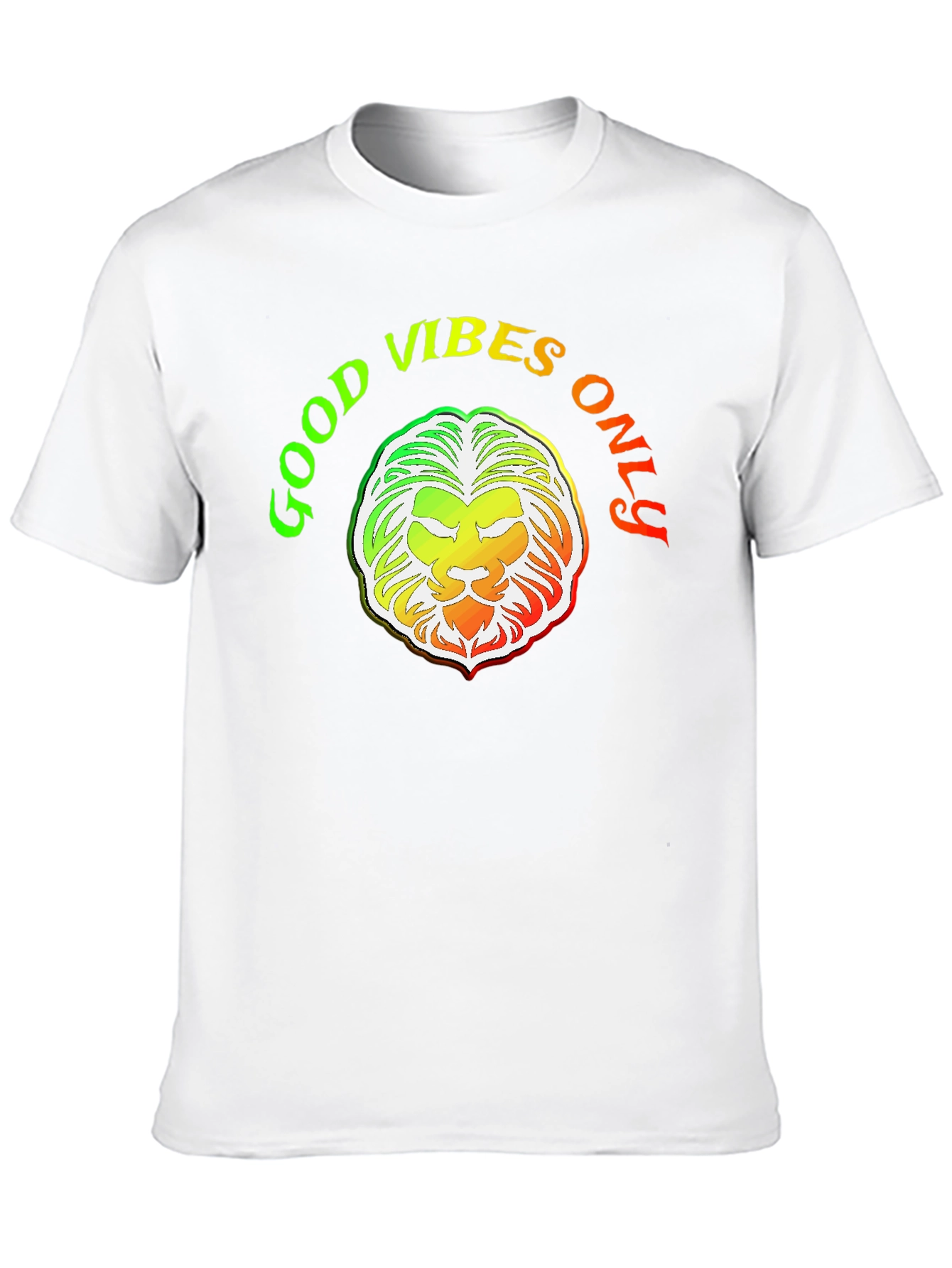 Good Vibes Only Lion Graphic T-Shirt