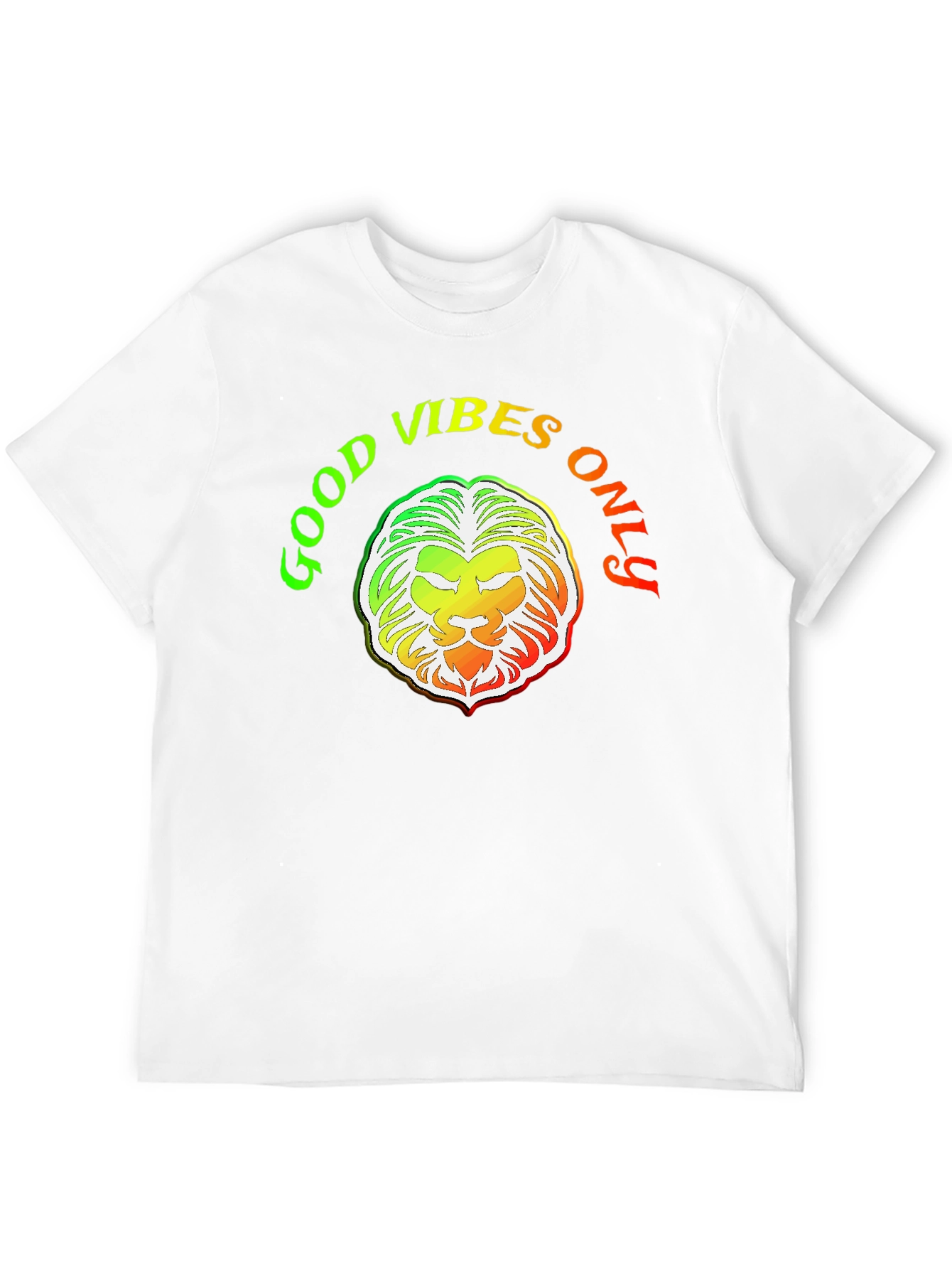 Good Vibes Only Lion Graphic T-Shirt