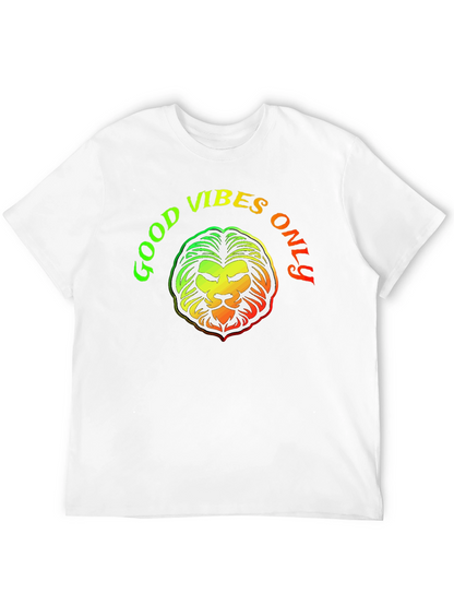 Good Vibes Only Lion Graphic T-Shirt