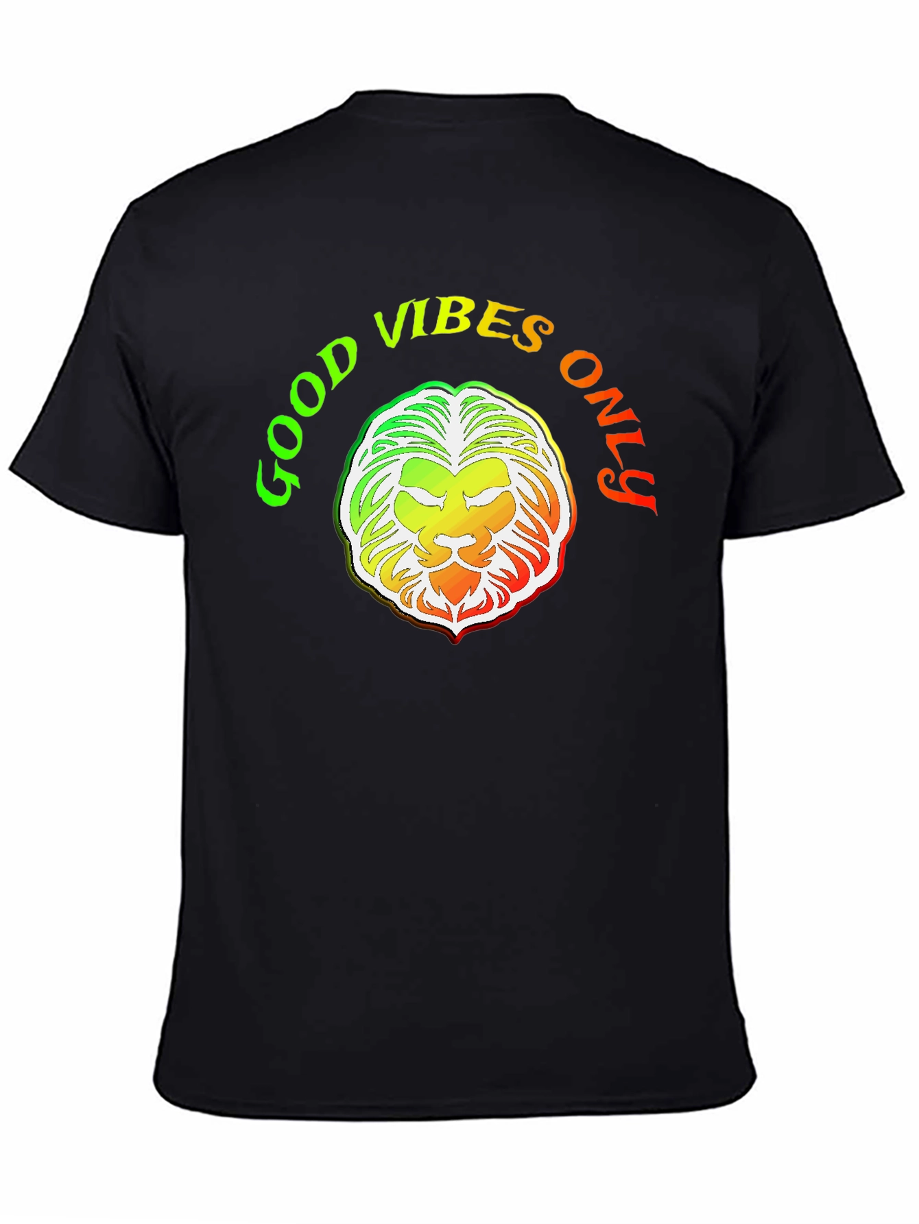 Good Vibes Only Lion Graphic T-Shirt