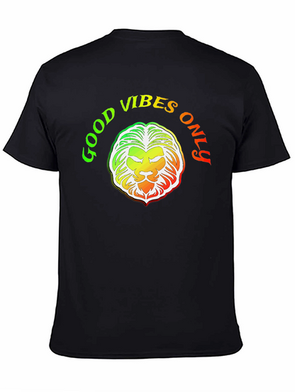 Good Vibes Only Lion Graphic T-Shirt