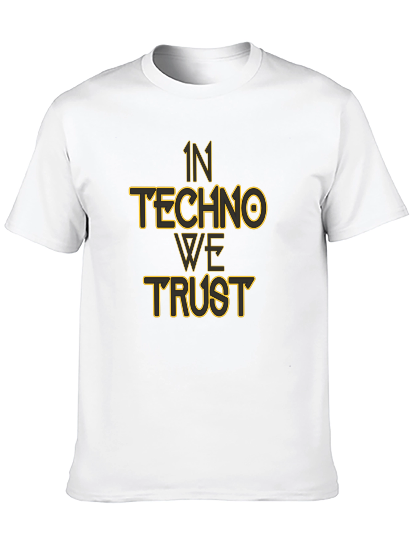 In Techno We Trust Black Graphic T-Shirt