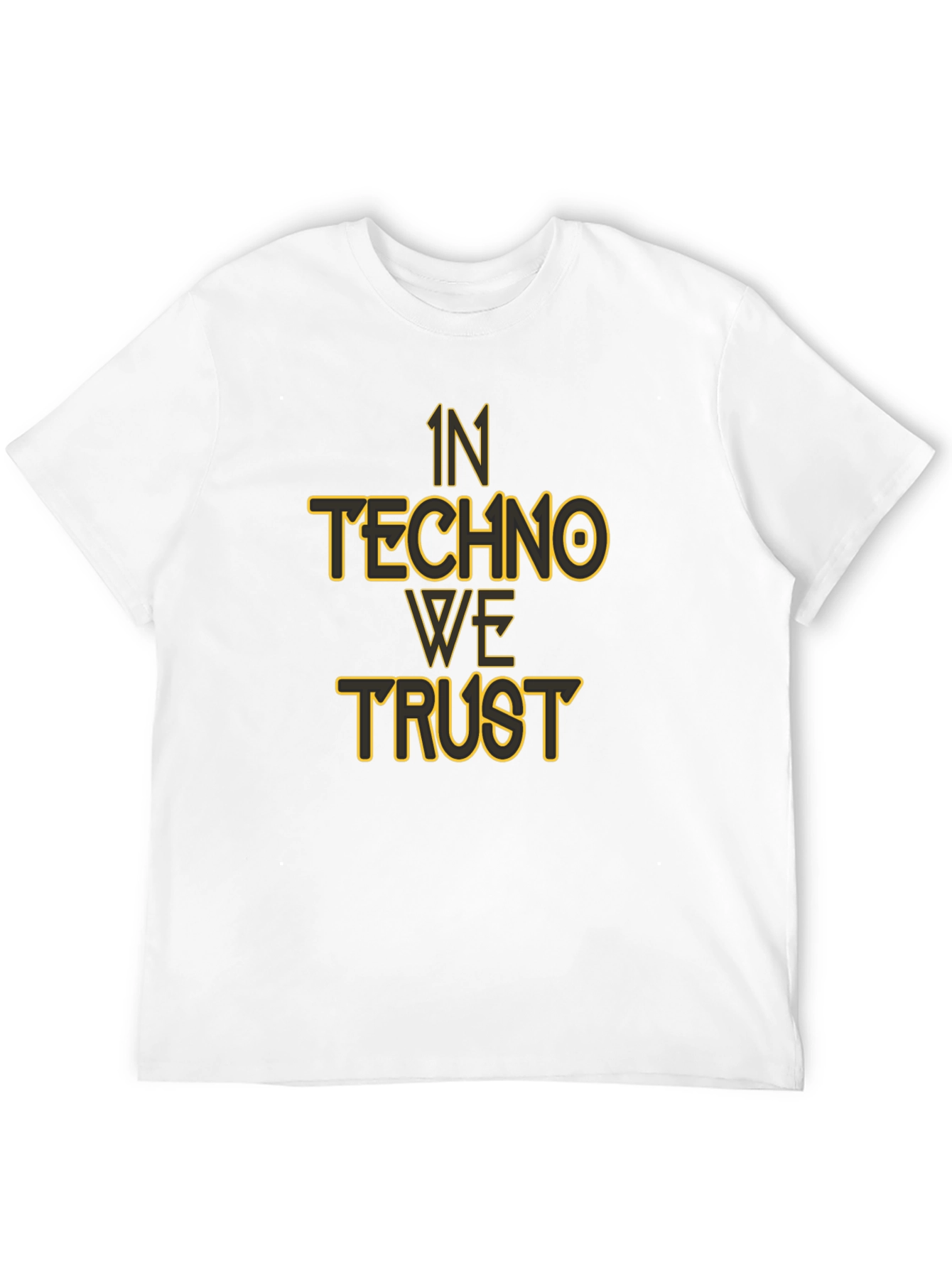 In Techno We Trust Black Graphic T-Shirt
