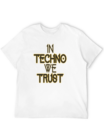 In Techno We Trust Black Graphic T-Shirt