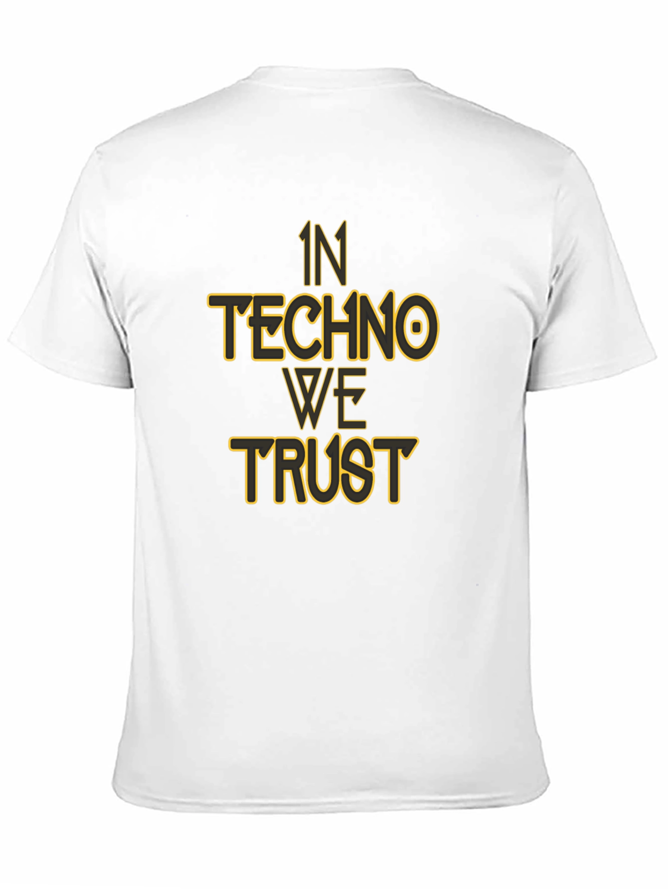 In Techno We Trust Black Graphic T-Shirt