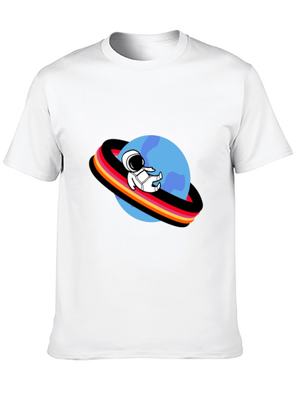 Astronaut Planet Graphic Tee - Black T-Shirt