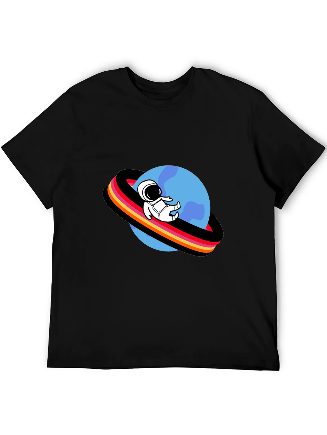Astronaut Planet Graphic Tee - Black T-Shirt