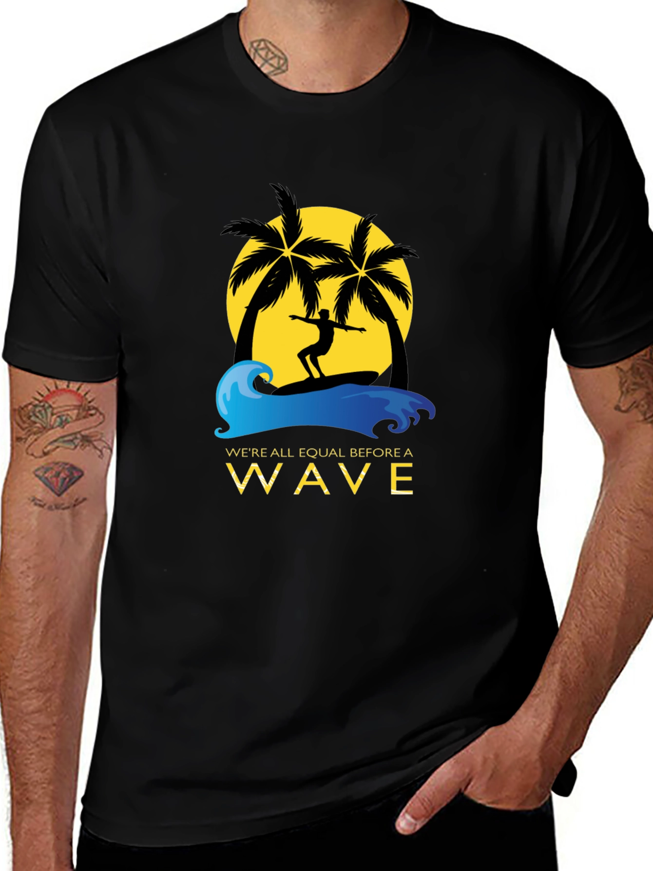 Surfer Graphic Tee - Equal Before a Wave