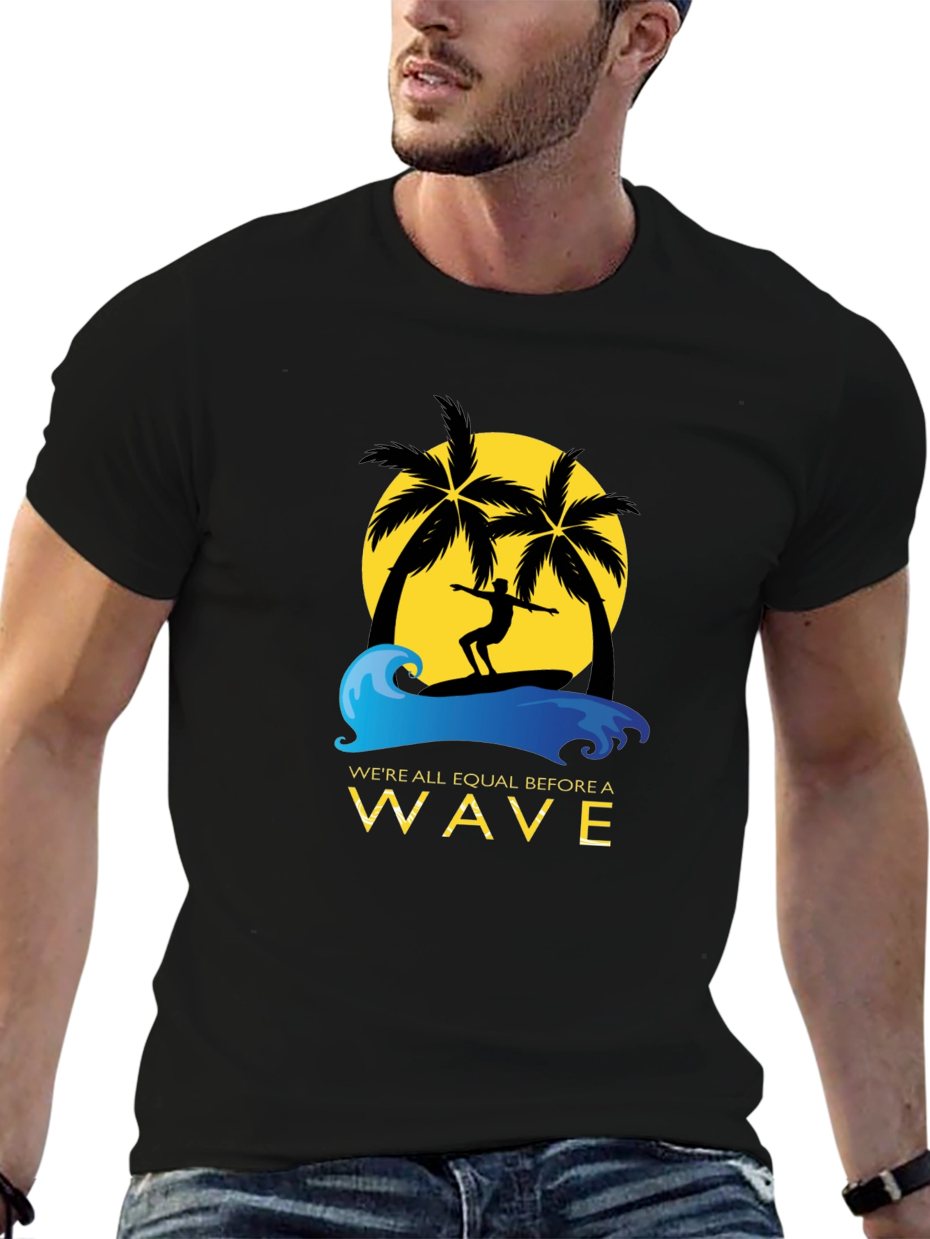 Surfer Graphic Tee - Equal Before a Wave
