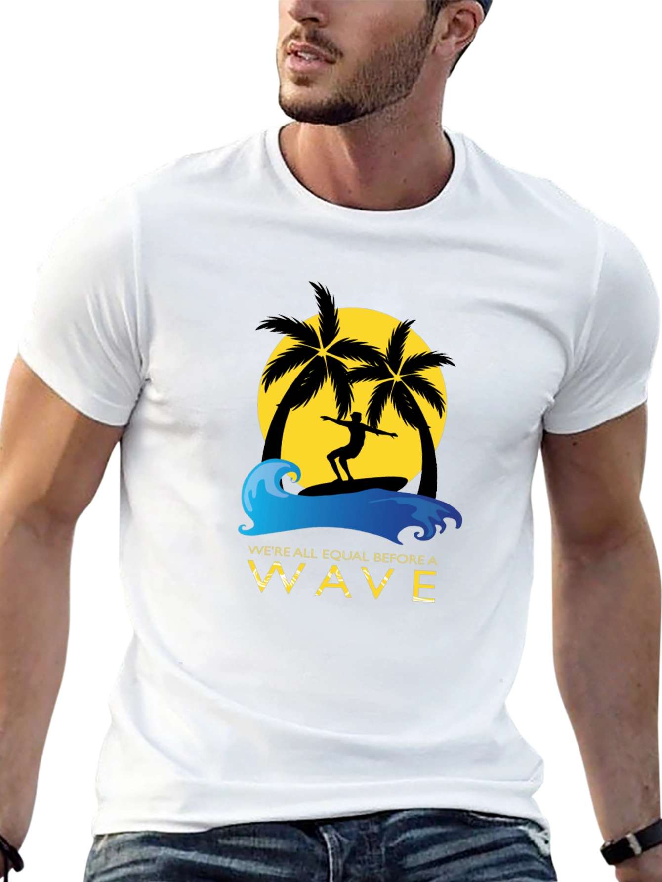 Surfer Graphic Tee - Equal Before a Wave