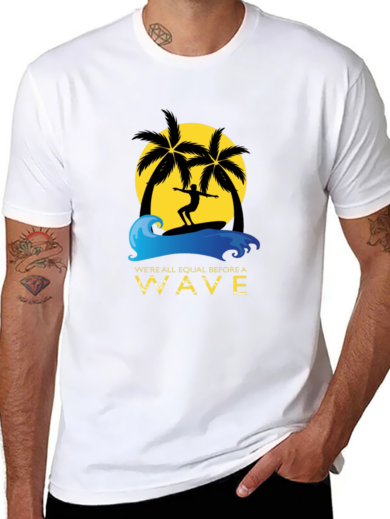 Surfer Graphic Tee - Equal Before a Wave