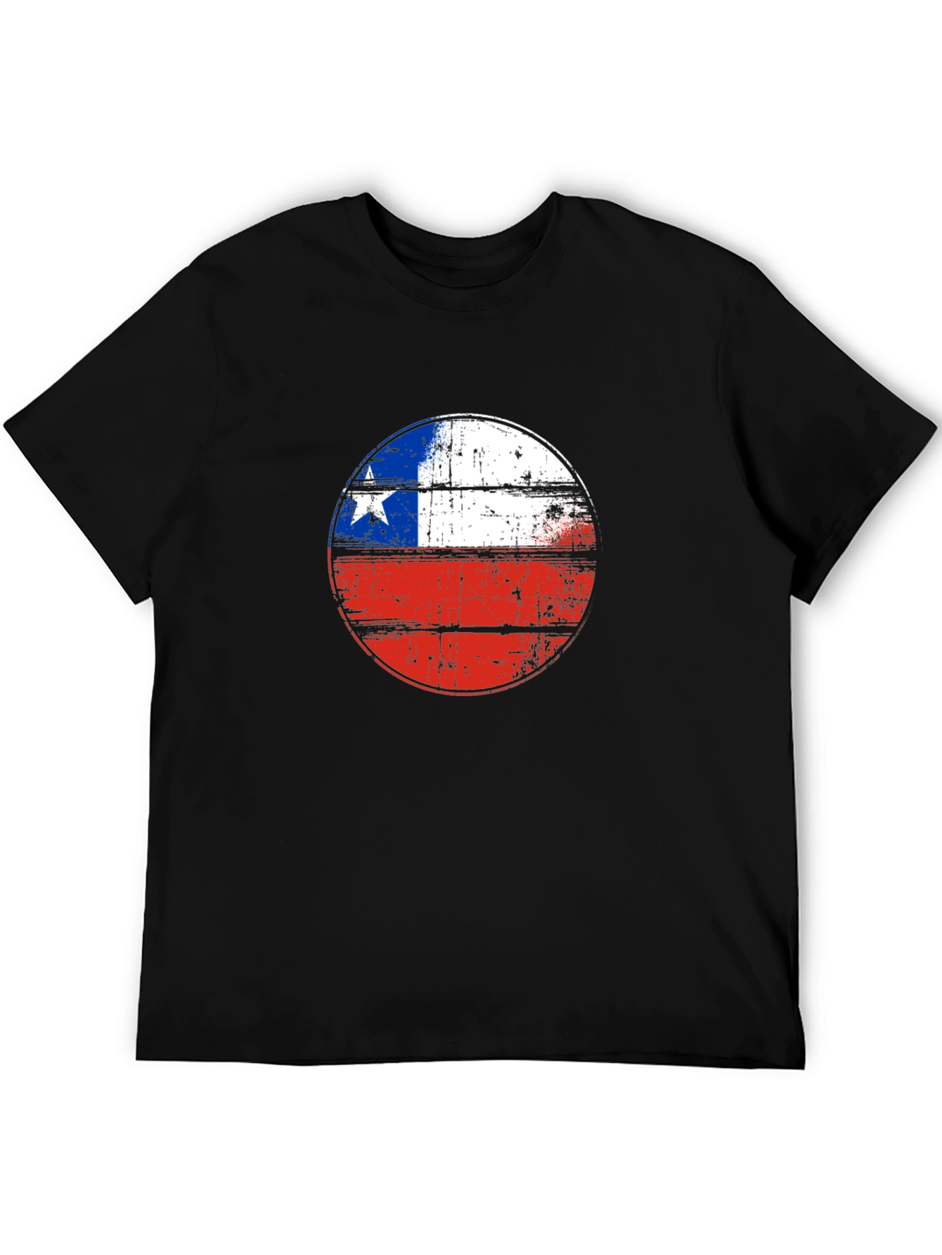 Chile Flag Graphic Tee - Distressed Design