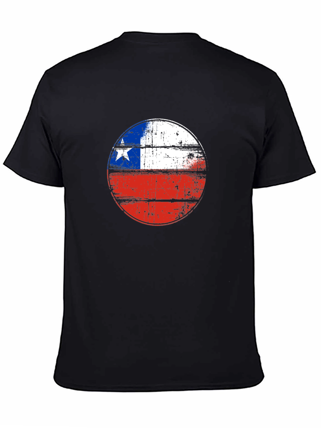 Chile Flag Graphic Tee - Distressed Design