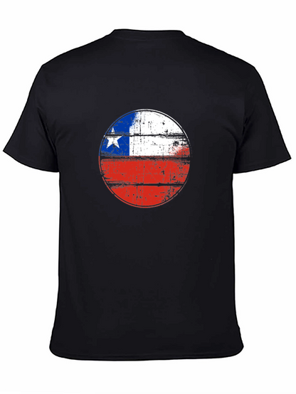Chile Flag Graphic Tee - Distressed Design