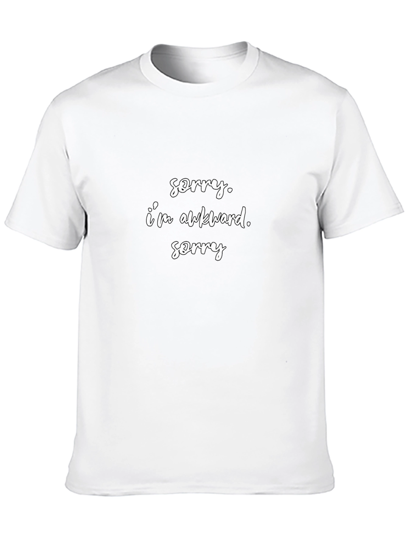 Awkward Sorry Graphic Tee - Black Cotton T-Shirt