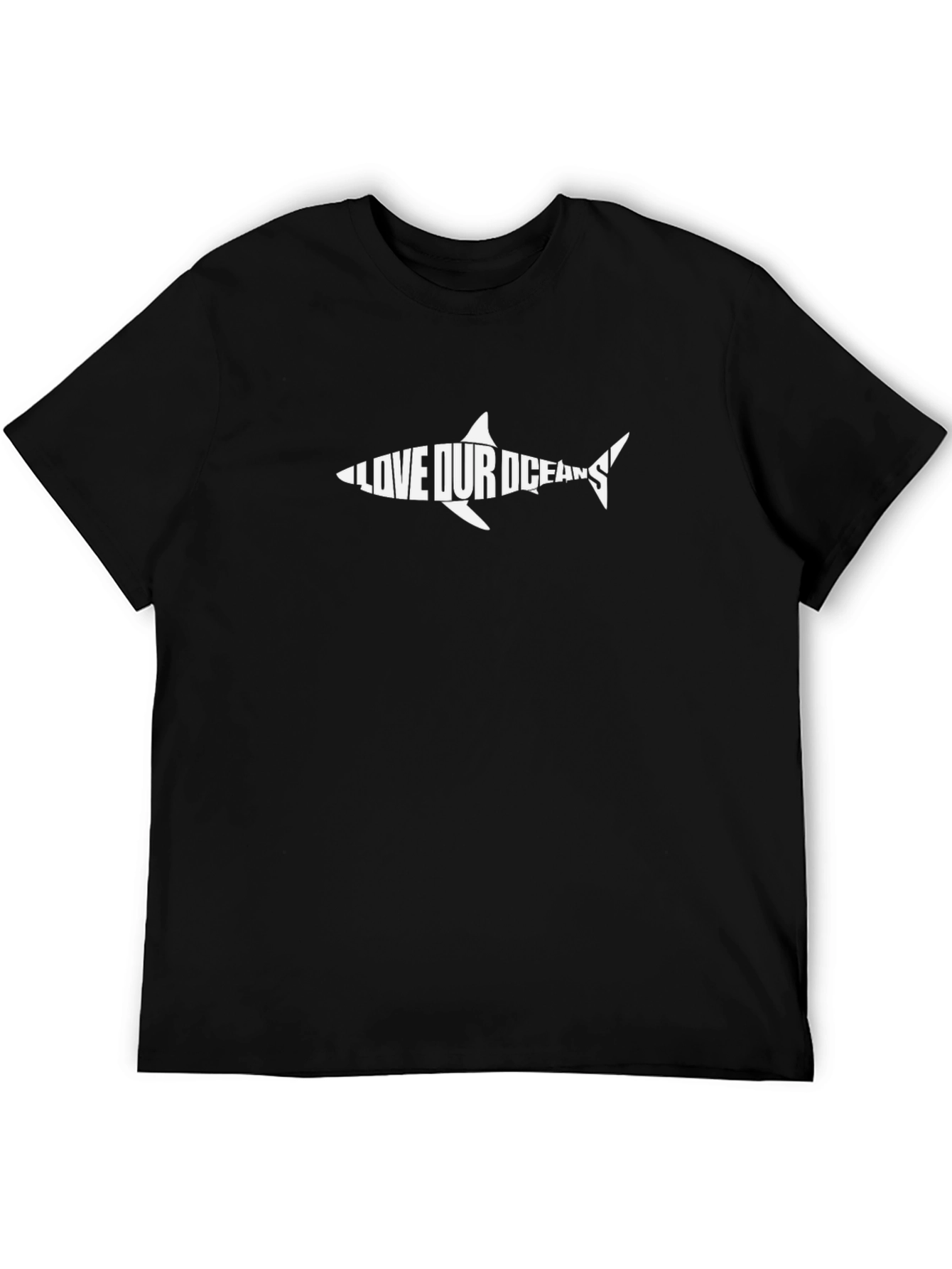 Love Our Oceans Shark Graphic Tee - Black