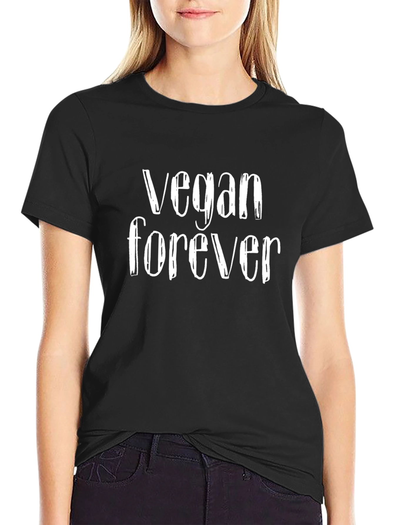 Vegan Forever Graphic Tee - Black