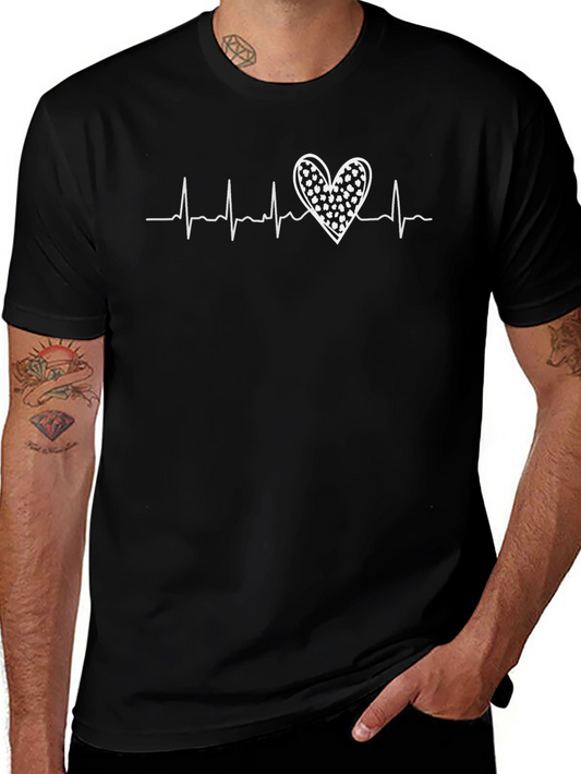 Heartbeat Heart T-Shirt - Black