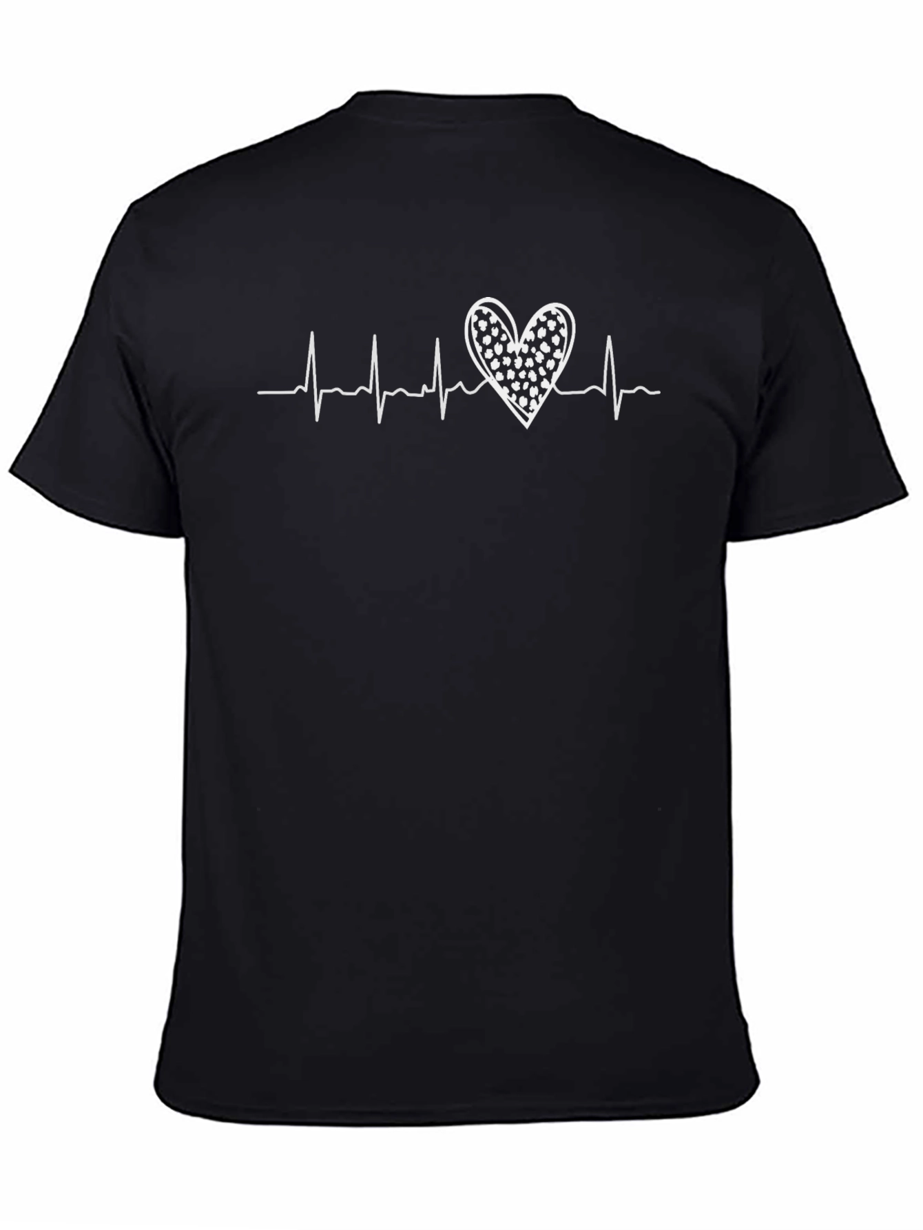 Heartbeat Heart T-Shirt - Black