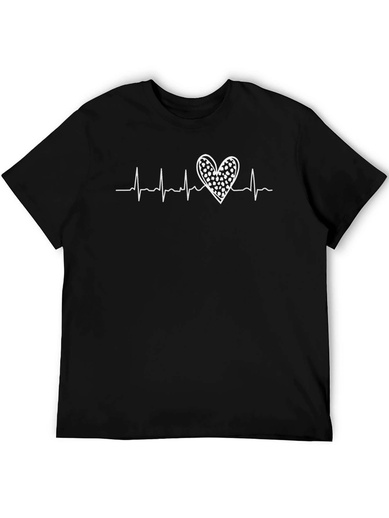 Heartbeat Heart T-Shirt - Black