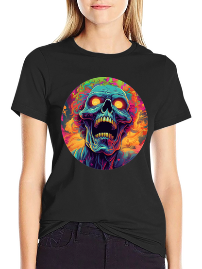 Psychedelic Skull Graphic Tee