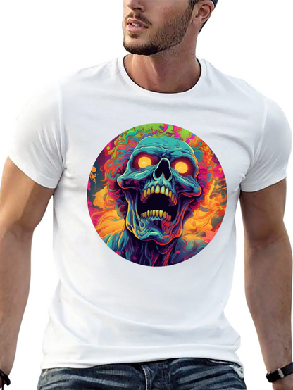 Psychedelic Skull Graphic Tee