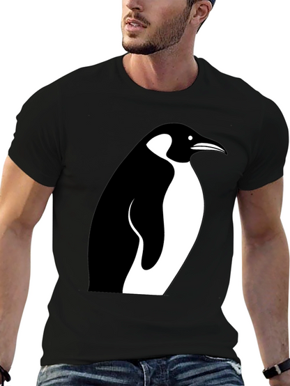 Penguin Graphic Tee - Stylish Black Cotton T-Shirt