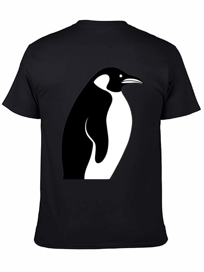 Penguin Graphic Tee - Stylish Black Cotton T-Shirt