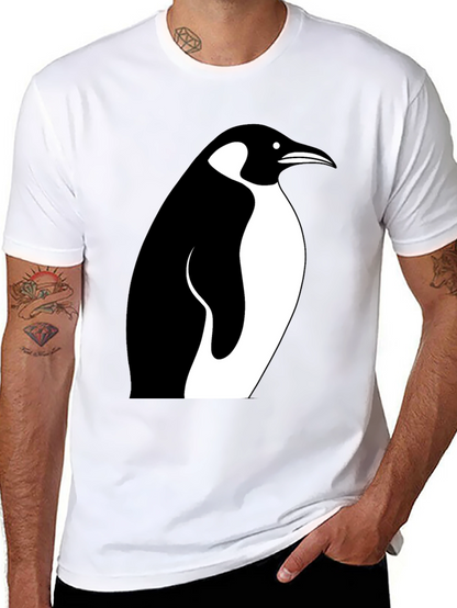 Penguin Graphic Tee - Stylish Black Cotton T-Shirt