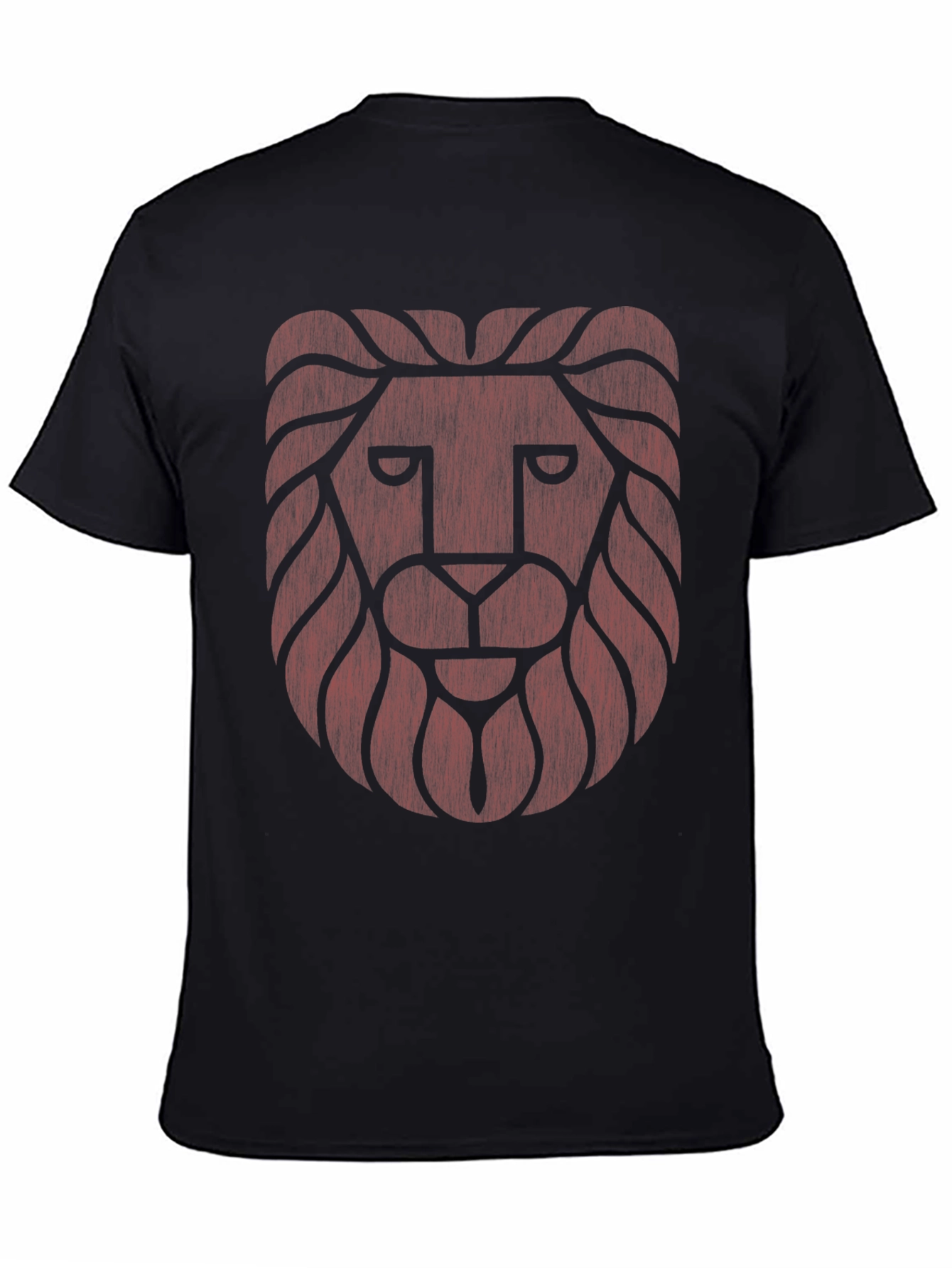 Lion Head Graphic Print T-Shirt - Stylish Mens Tee