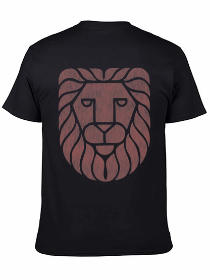 Lion Head Graphic Print T-Shirt - Stylish Mens Tee