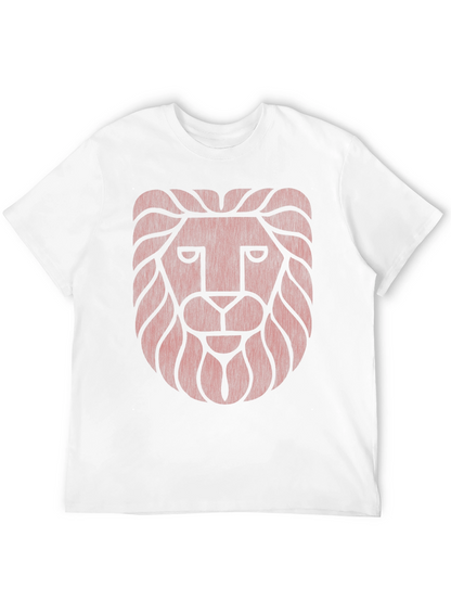 Lion Head Graphic Print T-Shirt - Stylish Mens Tee