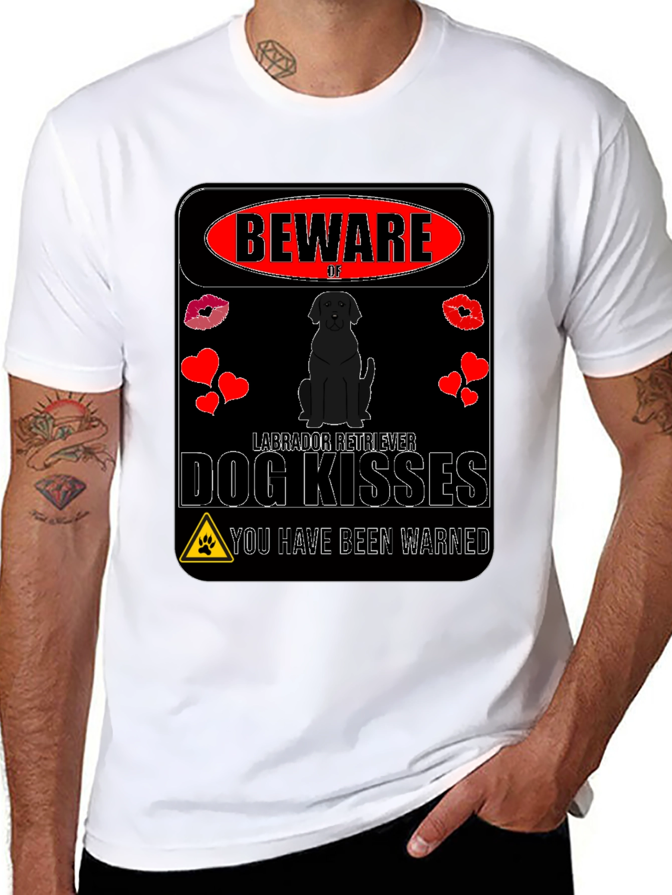 Beware of Labrador Retriever Dog Kisses T-Shirt