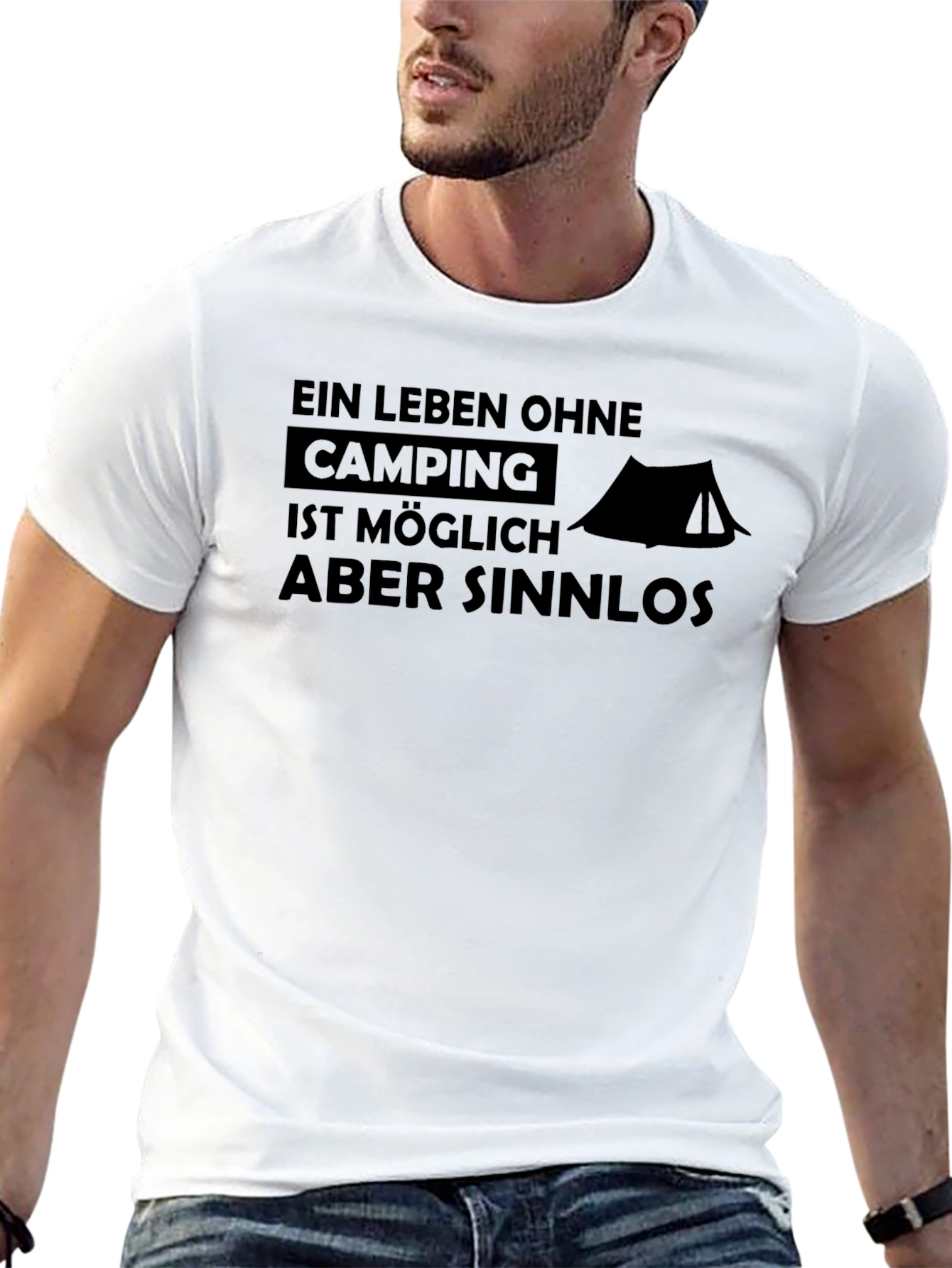 Camping is Possible Funny German Graphic T-Shirt