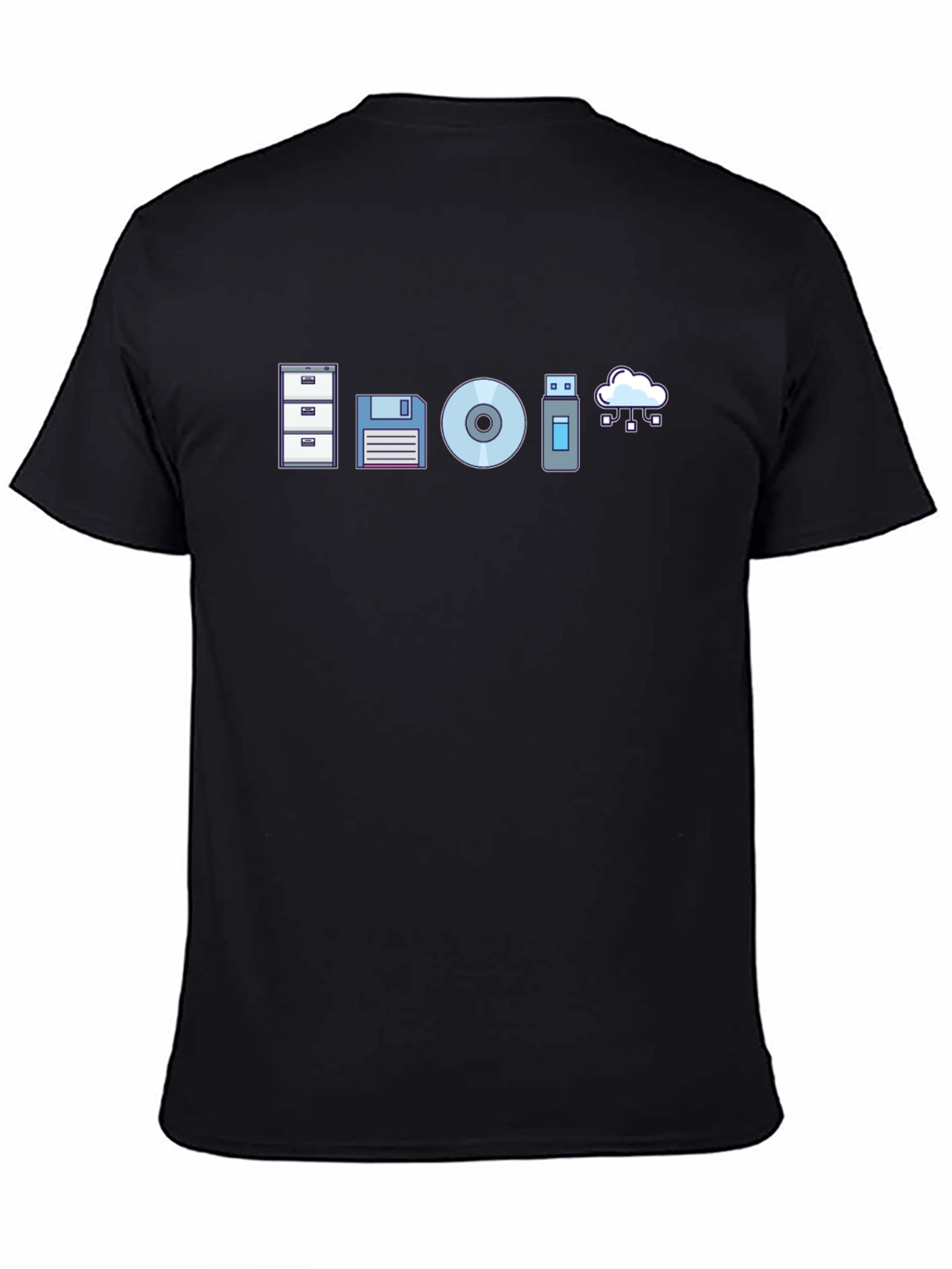 Data Storage Evolution Graphic Tee - Black