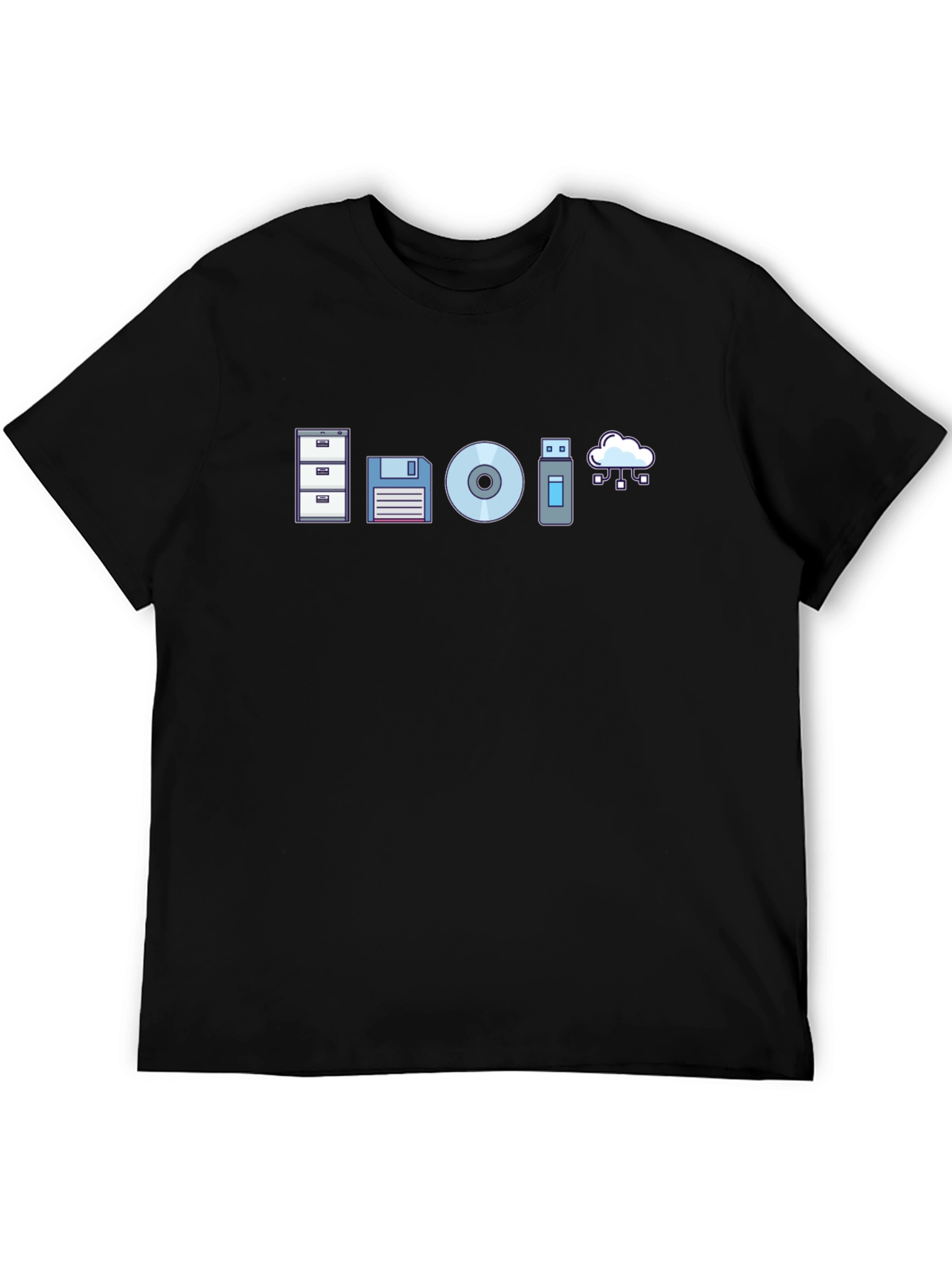 Data Storage Evolution Graphic Tee - Black