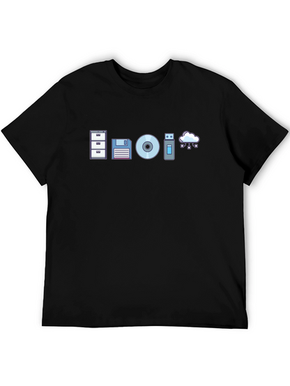 Data Storage Evolution Graphic Tee - Black
