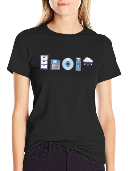 Data Storage Evolution Graphic Tee - Black